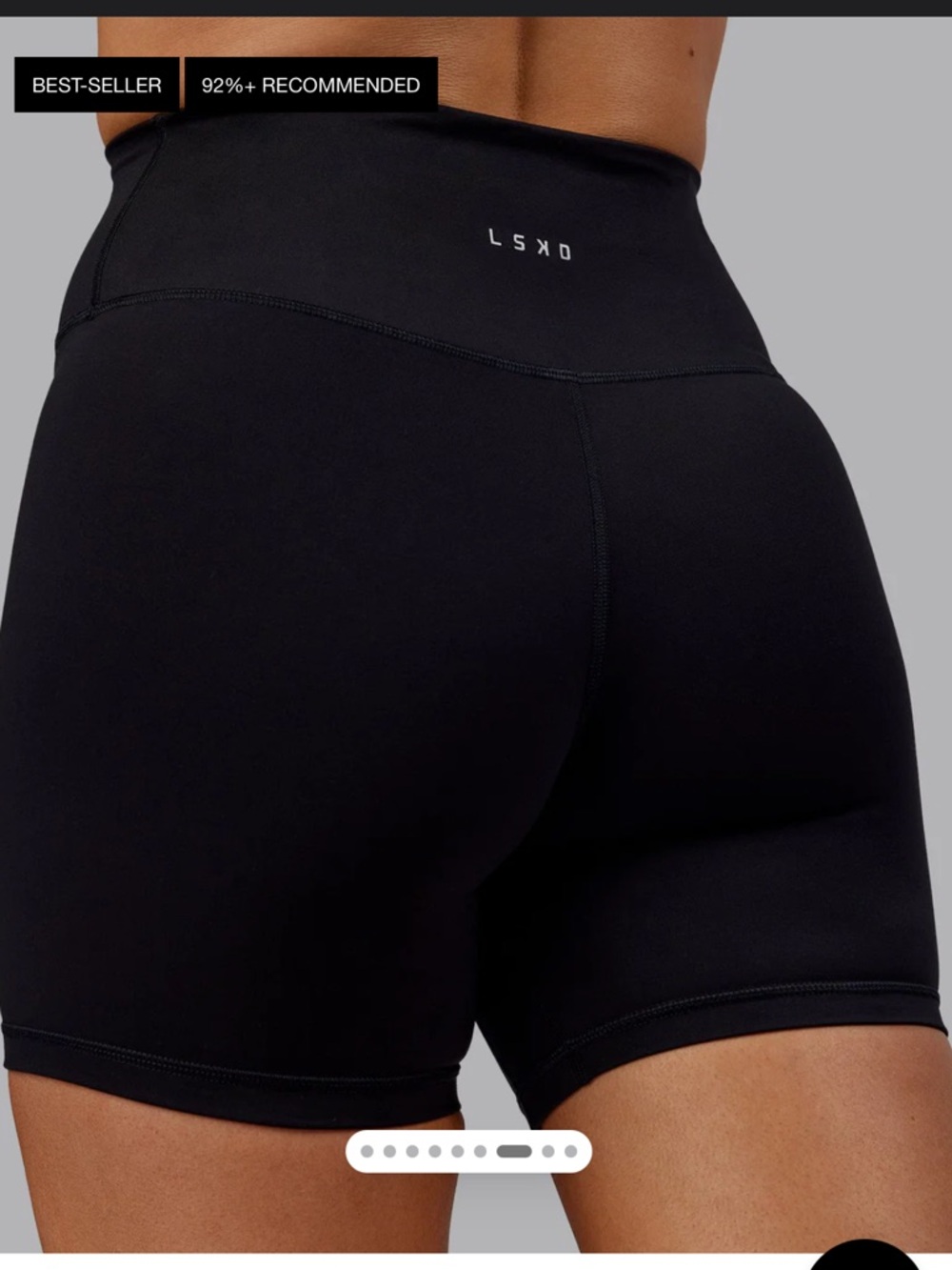 LSKD Fusion Ultra High Rise 6" Short Biker Shorts Black Medium NWT NEW